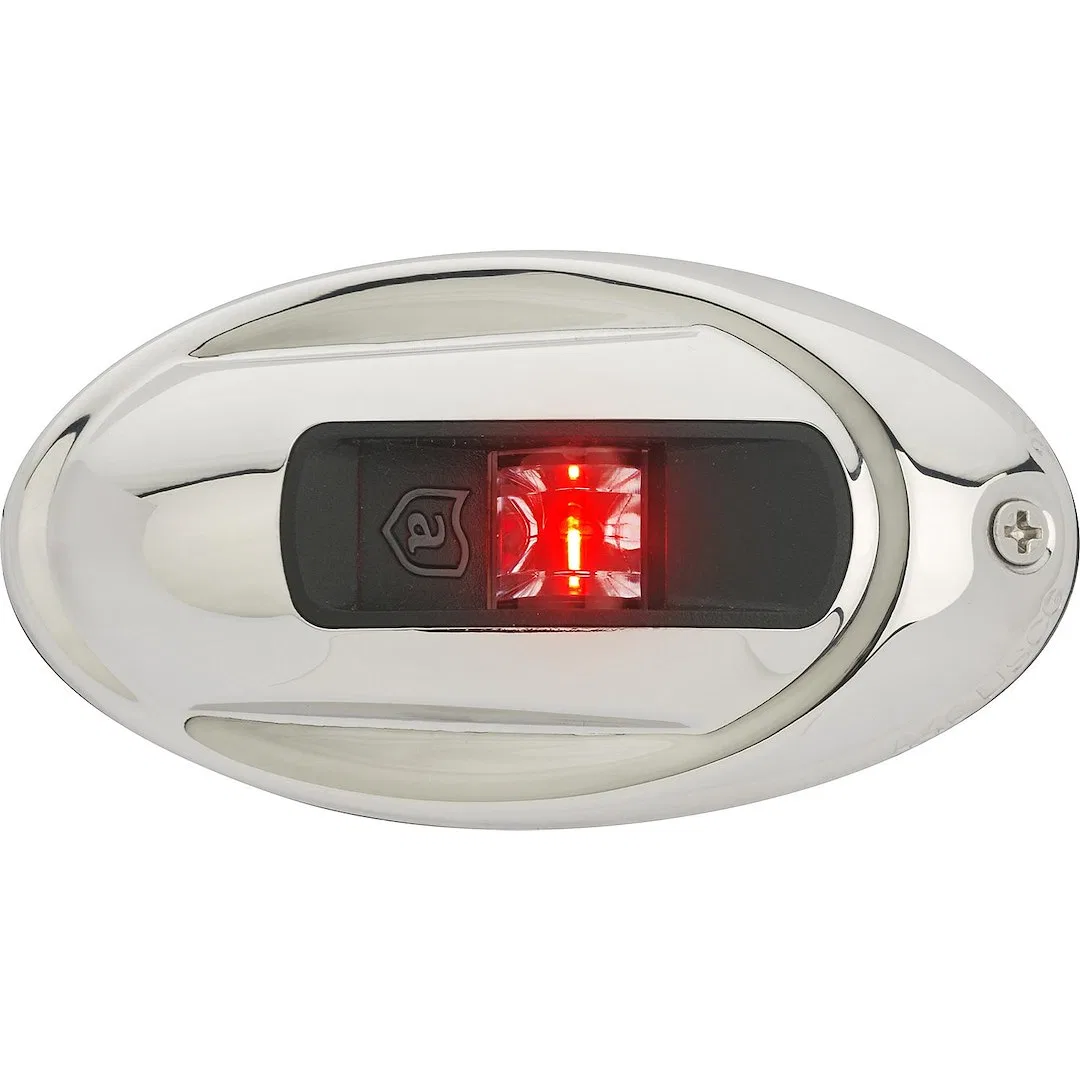 NV4012SSR-7 – ATTWOOD MARI Navigation Light, Combination Side Light Elliptical LED Red Lens Polycarbonate Lens White ...